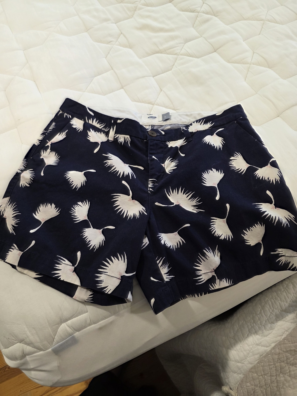 Old Navy Navy Blue Shorts with White Palms